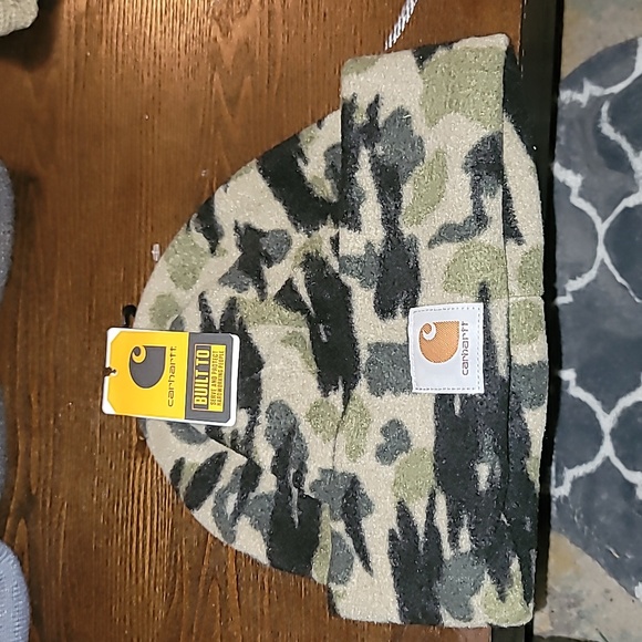 Carhartt  Fleece Camo beanje hat - Picture 1 of 4